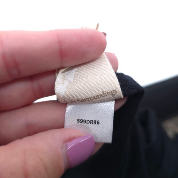 Soft Surrounding Coastal Resort Ocean Drive Navy Chiffon Tiered Feminine Dress M - Picture 7 of 10